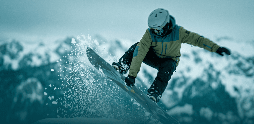 Snowboard action
